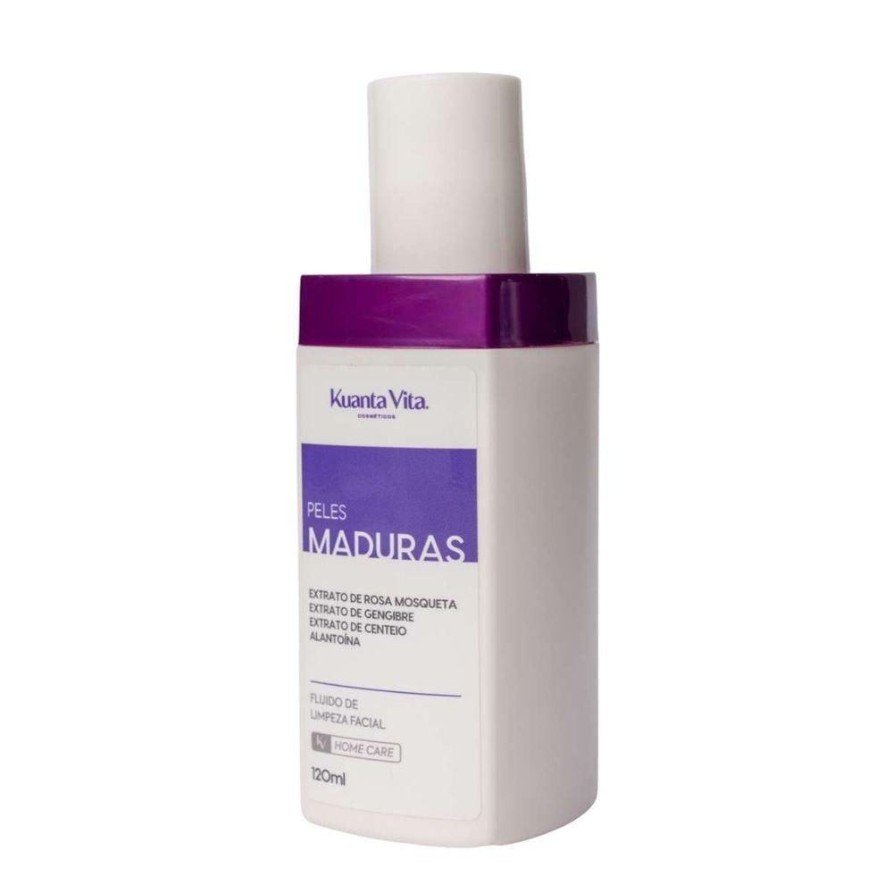 Fluido De Limpeza Facial 120ml Kuanta Vita Pele Madura e Limpeza Profunda