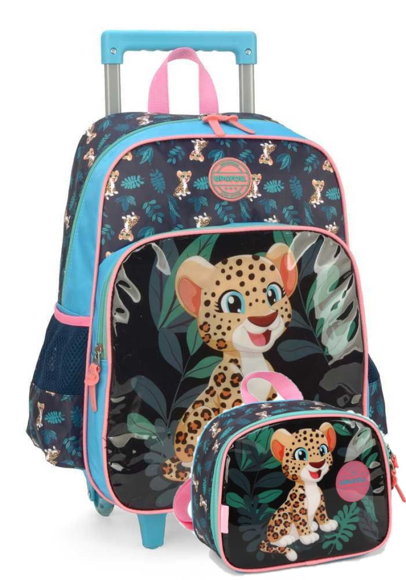 Kit Mochila Rodinha e Lancheira Linha Animals Up4You 39382