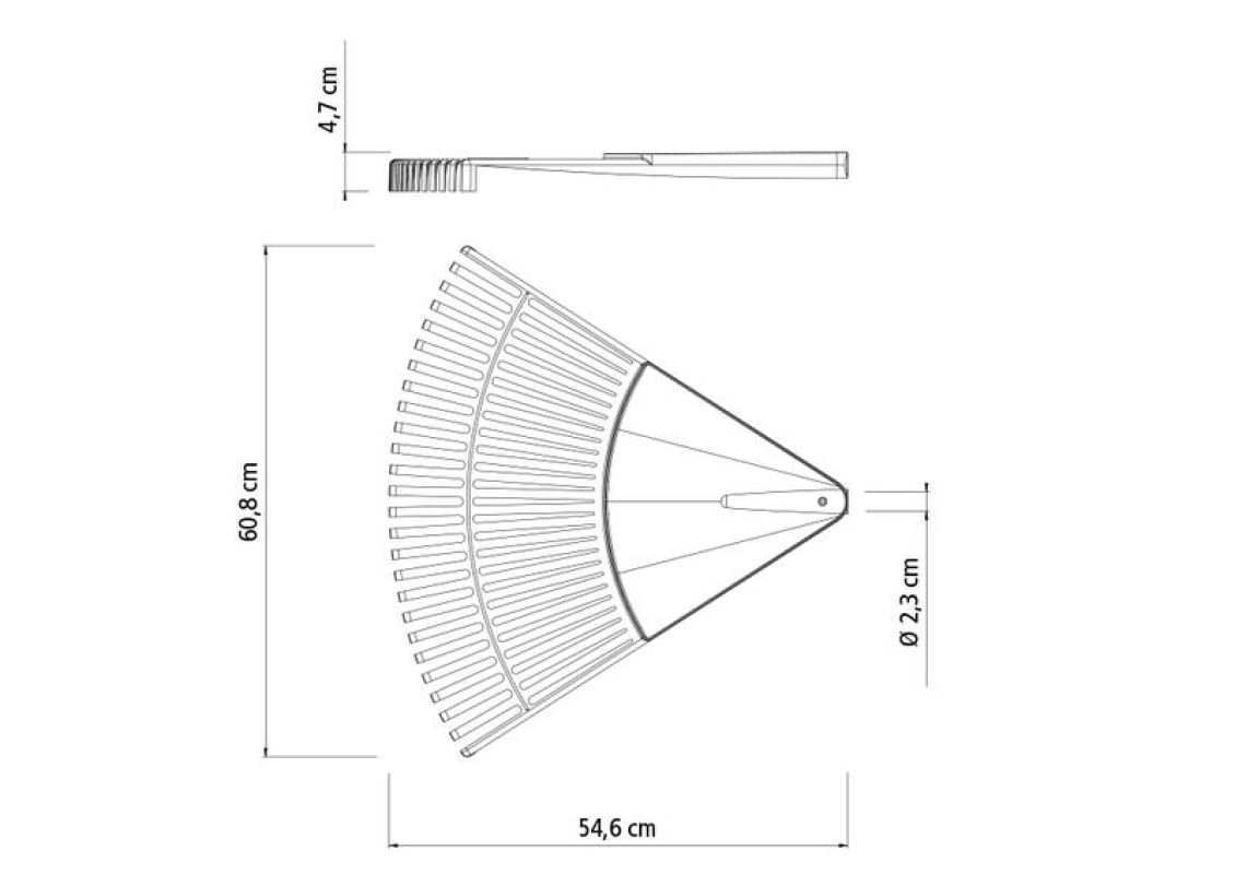 Vassoura Jardim Plástica 26 Dentes Sem Cabo Tramontina