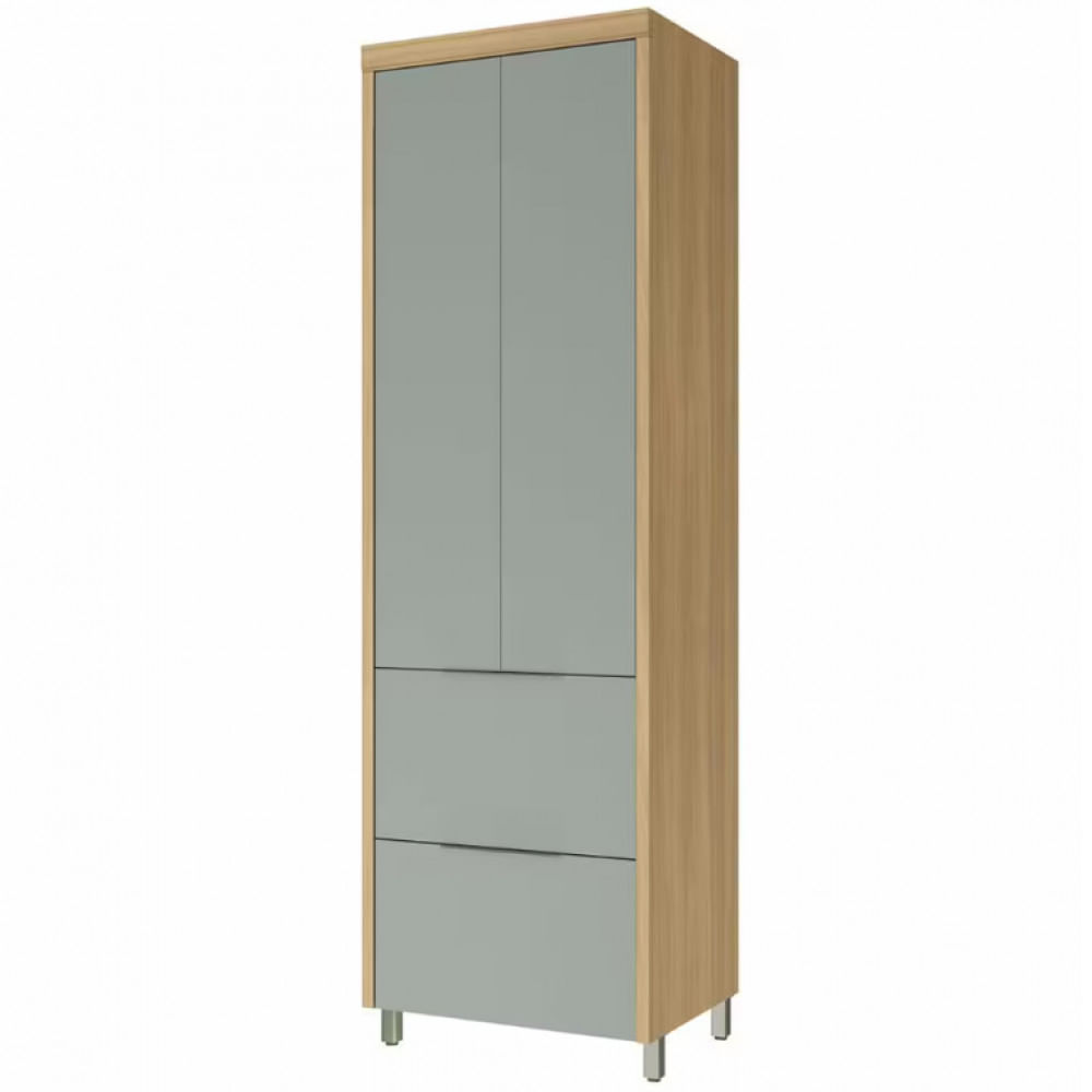 1 Paneleiro Nesher Marquesa em MDF 15mm com 2 Portas, 2 Gavetas e 3 Prateleiras - 70cm de largura