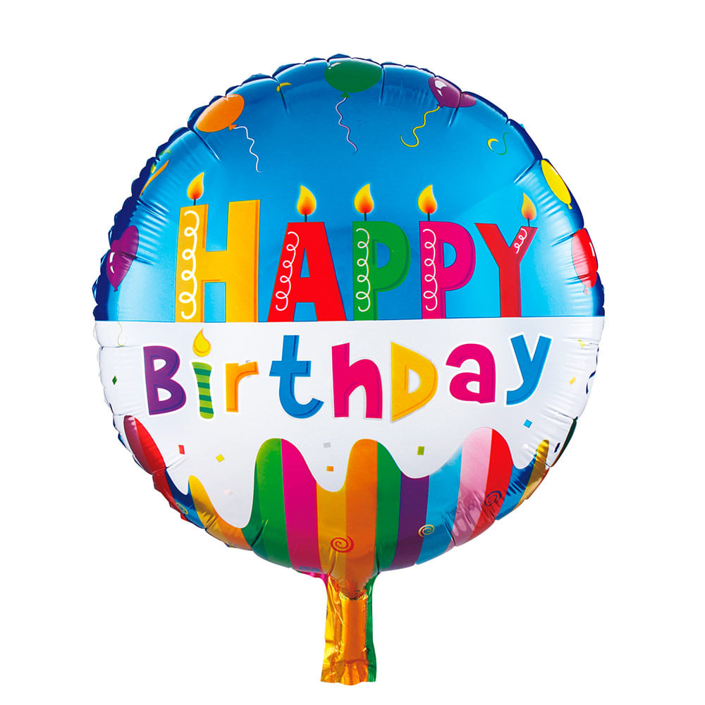 Balão Metalizado Le 45cm Happy Birthday