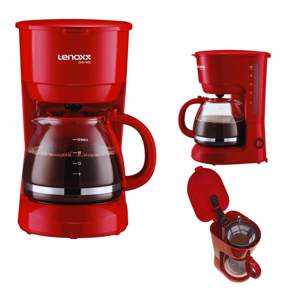 Cafeteira Elétrica Easy Red PCA019 - Lenoxx