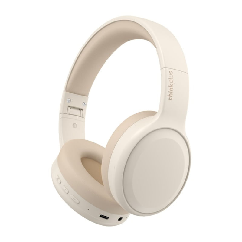 Fone Sem Fio Headphone Lenovo Thinkplus TH30 Bluetooth 5.3 - Bege