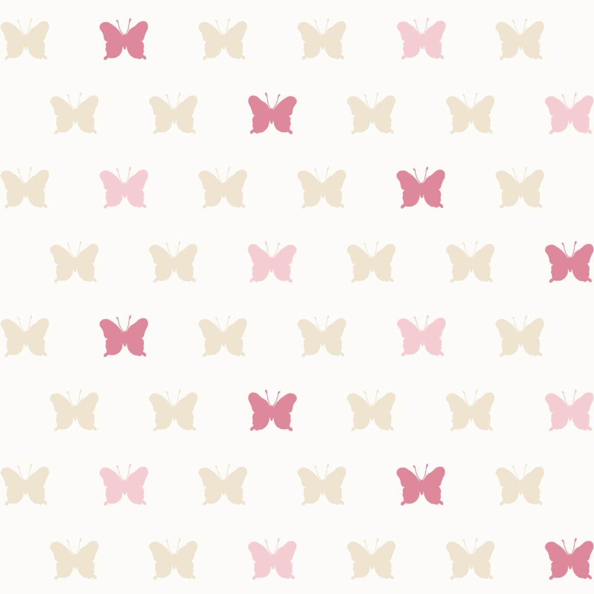 Papel de Parede Fofura Baby Borboletas Bege e Rosa FF4055
