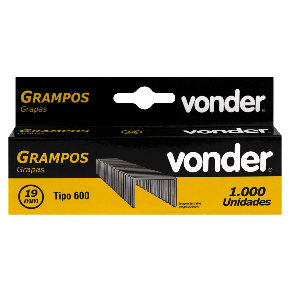 Kit 2000 Grampos 19mm Para Grampeador Elétrico Vonder Gpe916