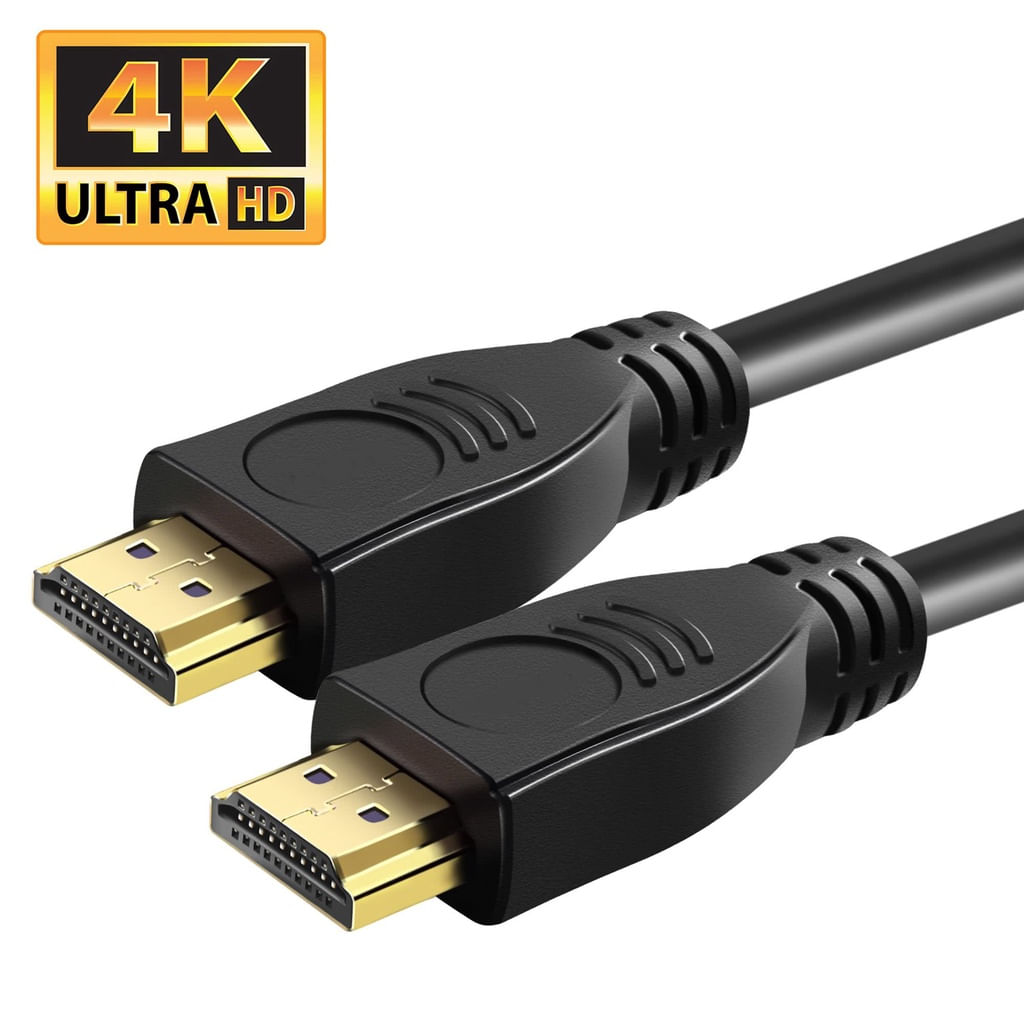 1 Unidade Cabo HDMI 3 metros 4K 2.0 3D @ 60Hz Conector Banhado Ouro 24k Blindado Emborrachado