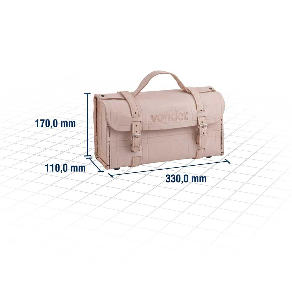 Encontraproduto.com.br - Maleta de couro 330x110x170cm marrom natural - Vonder