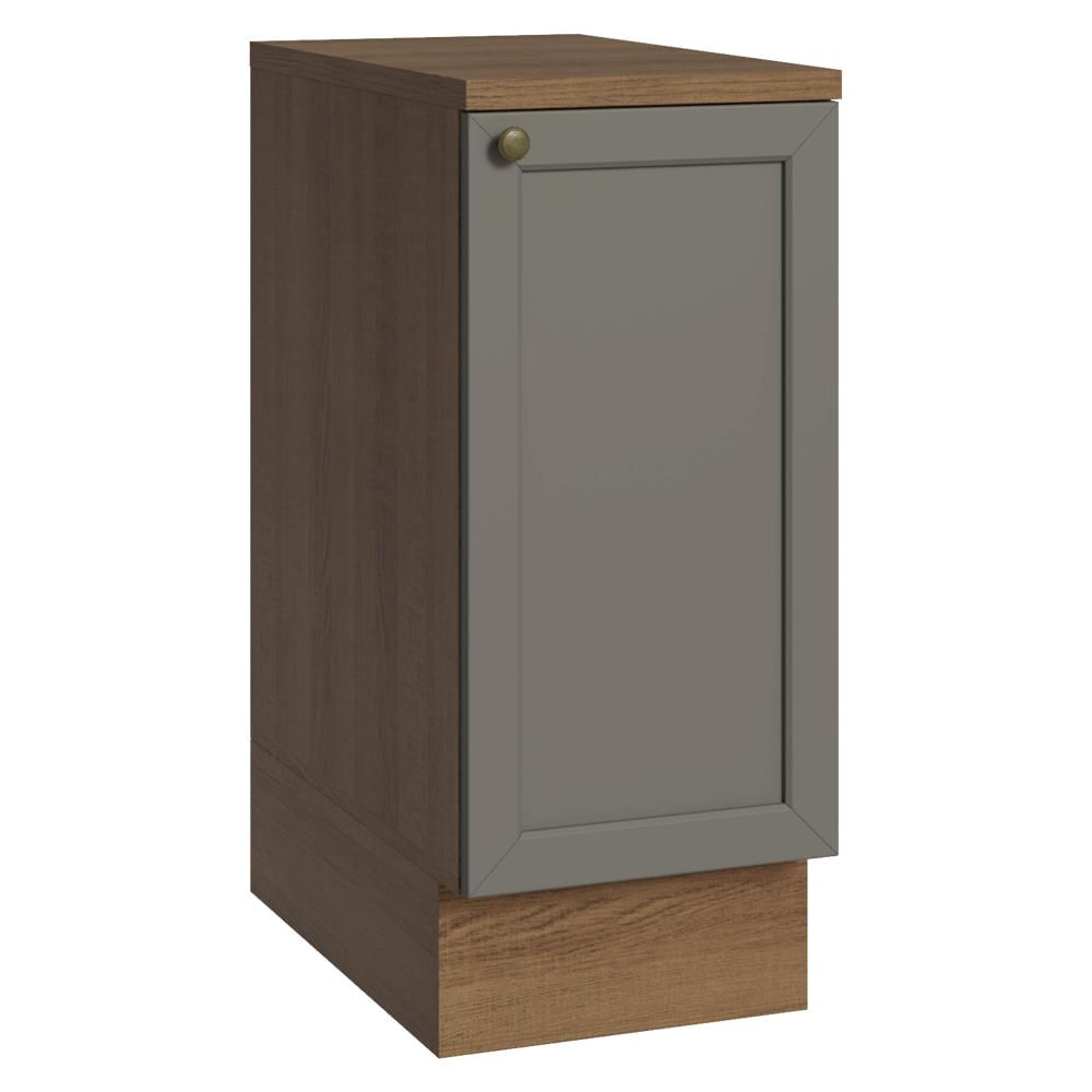 Balcão de Cozinha 35 cm 1 Porta Rustic/Cinza Vik Madesa