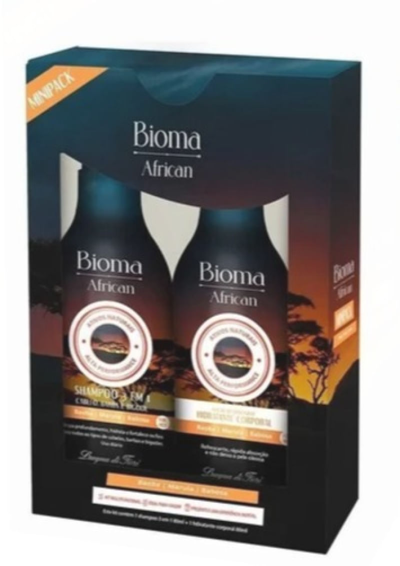 Bioma Africa Shampoo 3x1 80ml + Hid Corporal 80ml Lacqua