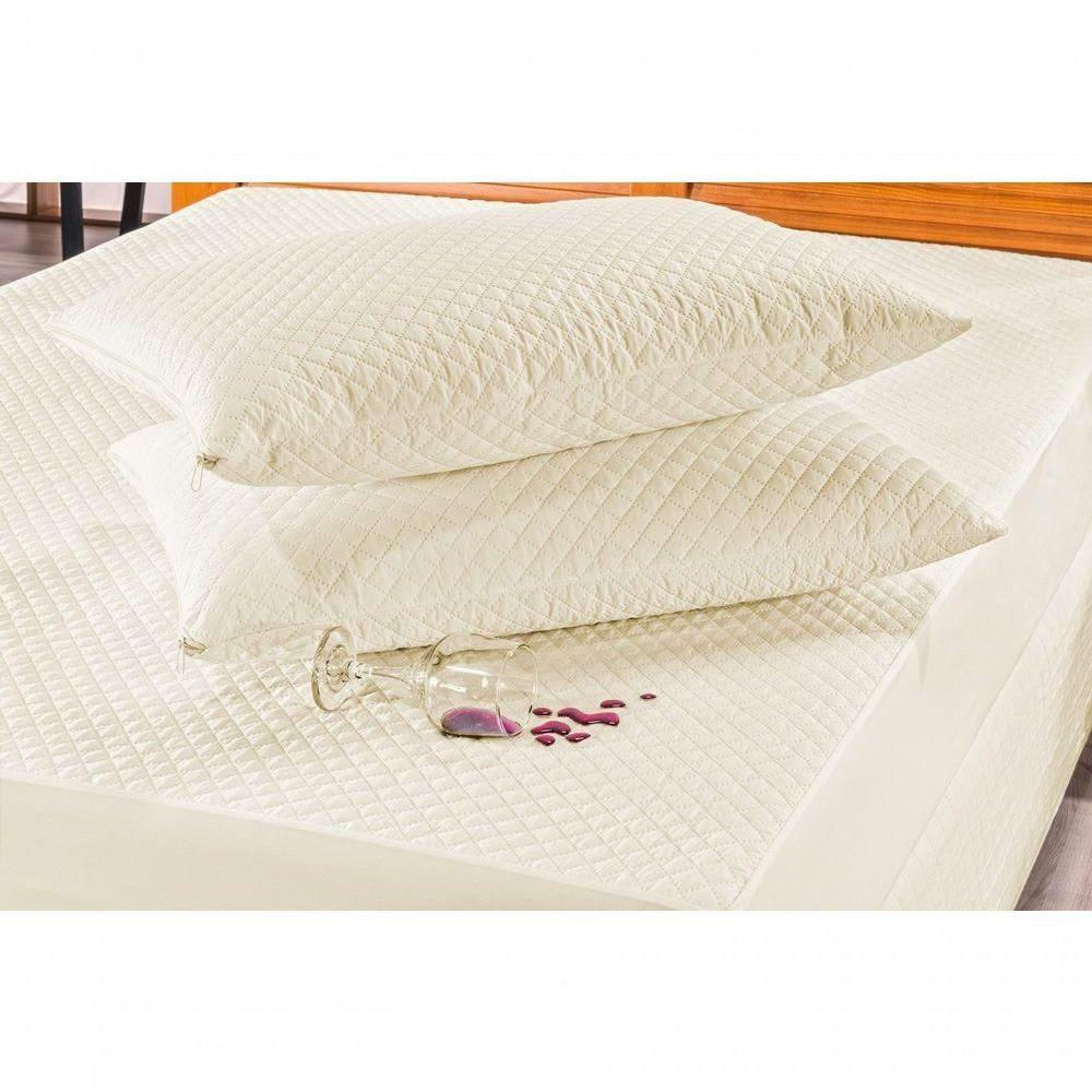 Kit Protetor De Travesseiro Impermeável Bia 02 Peças - Palha - Qualidade Garantida