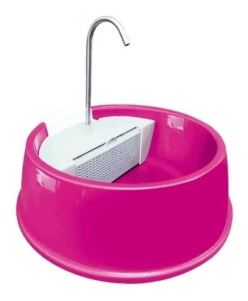 Fonte Bebedouro Gatos Cães Automático Joy Furacão Pet Bivolt - ROSA