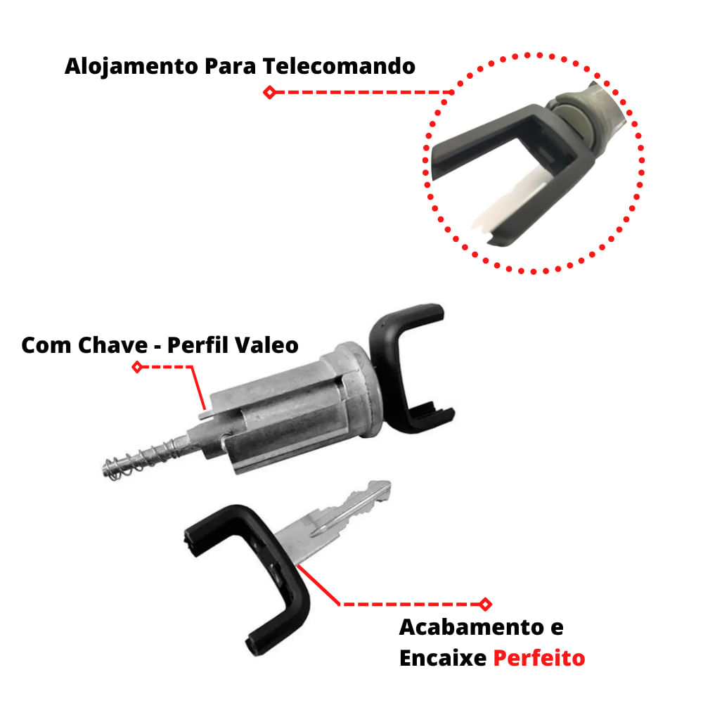 Cilindro Ignição Completo Coluna Direção Meriva 2003 A 2012