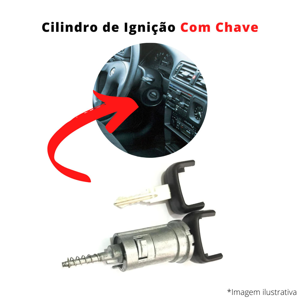 Cilindro Ignição Completo Coluna Direção Meriva 2003 A 2012