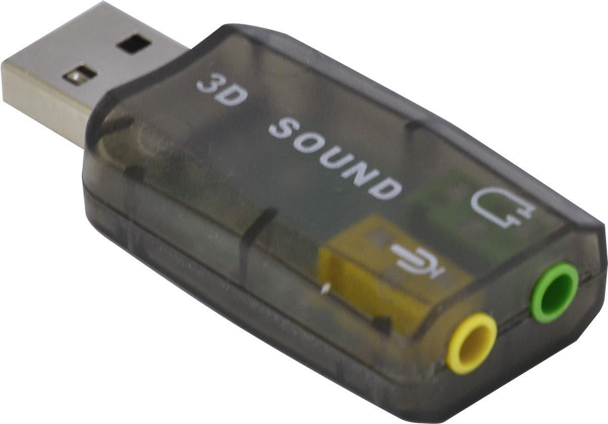 Adaptador Placa De Som Usb 5.1 Canais Virtual Ausb51