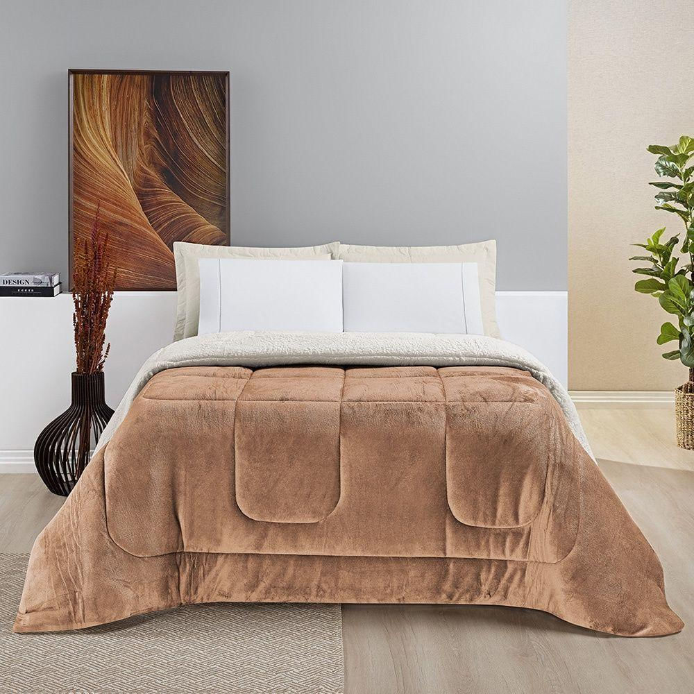 Coberdrom Pele De Carneiro Sherpa Everest King 01 Peça - Apricot - elegância garantida!