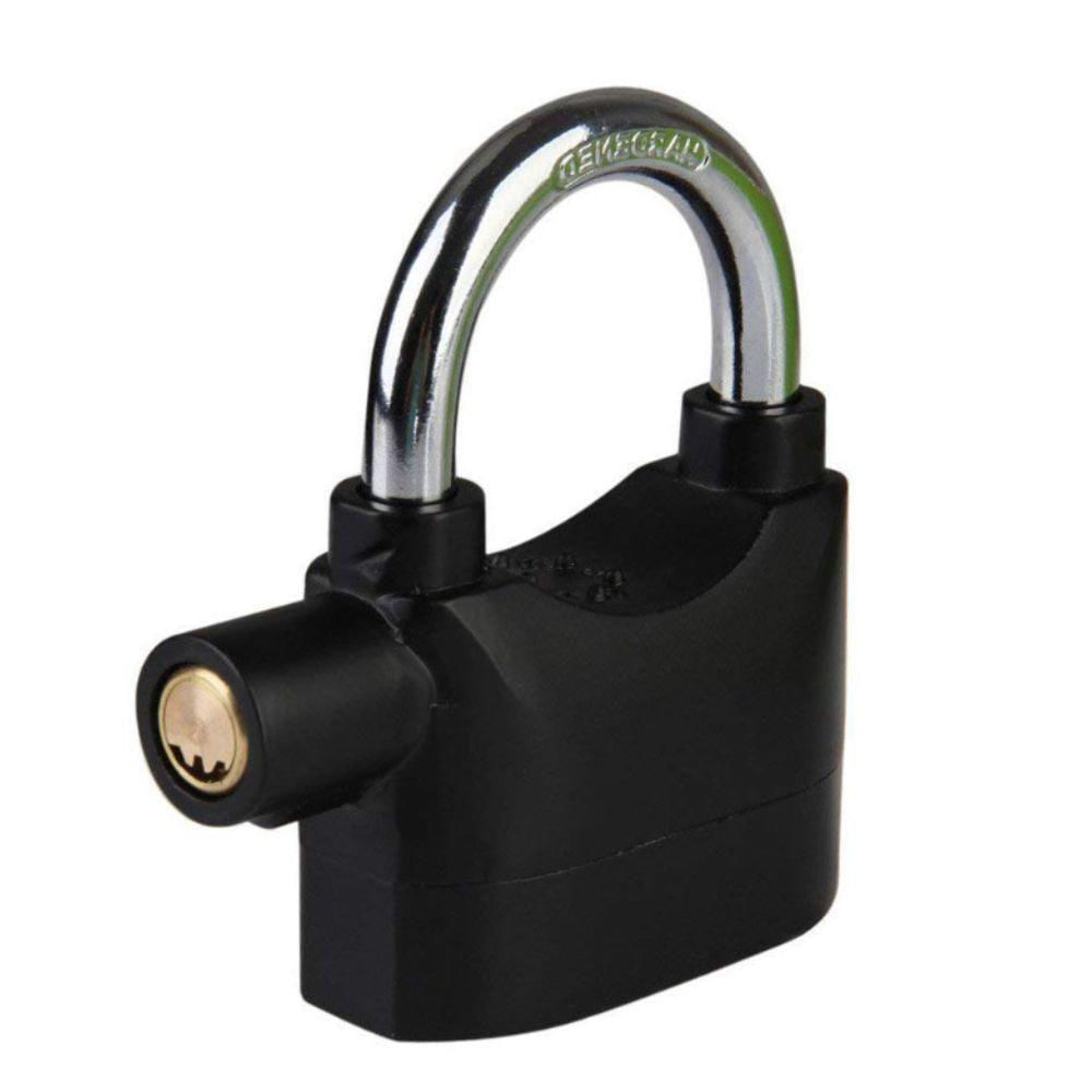 Cadeado Com Alarme Sirene 110dba, Anti-furto, Som Alto, Trava Sonora, Ideal Para Bike, Moto E Portão, à Prova D'água