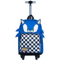 Mochila Escolar Masculina de Rodinhas Sonic Azul