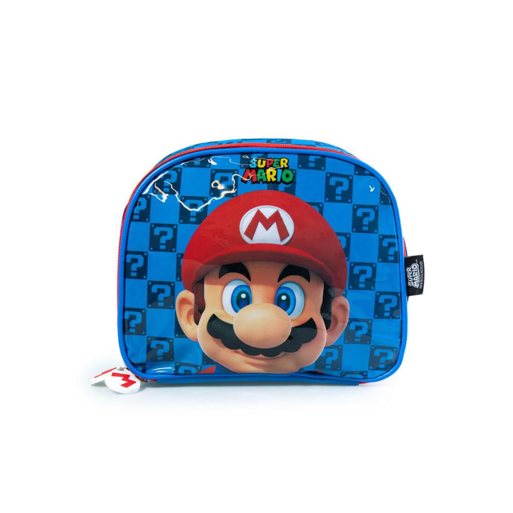 Lancheira Escolar Masculina Mario Azul