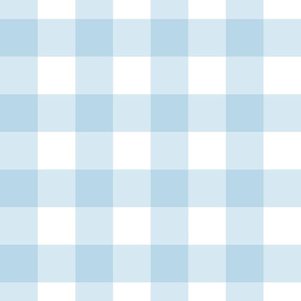 Papel De Parede Doce Estilo Xadrez Azul 81994