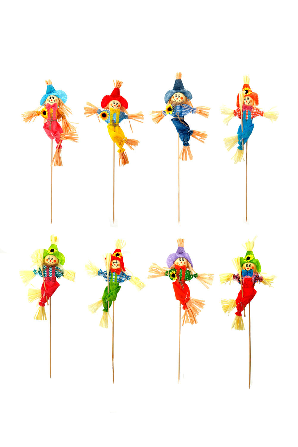 Espantalho Decorativo Le Tamanho Pequeno 30cm Cores Diversas - Item Sortido