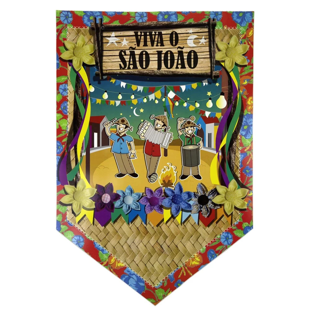 Painel Decorativo Junino Luiz Gonzaga 40x59cm - Item Sortido