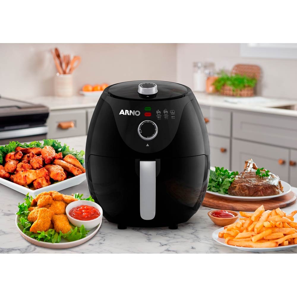 Fritadeira Elétrica Air Fryer Arno Easy Fry EZFP 3,2L Preta - 127V