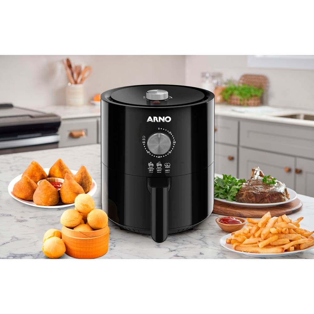 Fritadeira Elétrica Air Fryer Arno Airfry Ultra UFRP 4,2L Preta - 127V