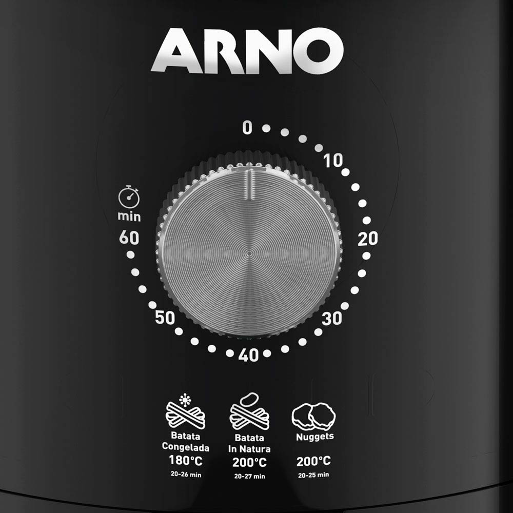 Fritadeira Elétrica Air Fryer Arno Airfry Ultra UFRP 4,2L Preta - 127V