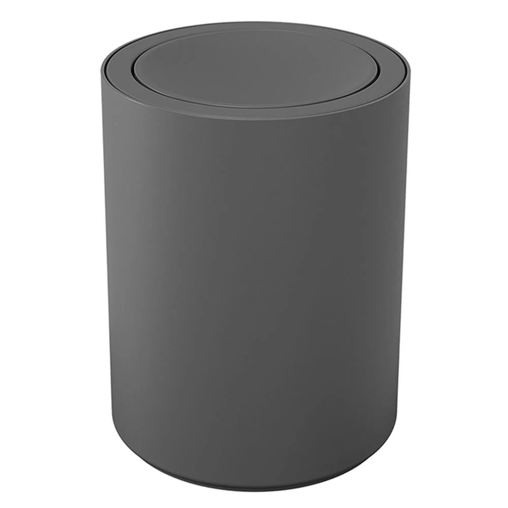 Lixeira Com Tampa  Basculante 1L Serene Cinza Concreto Coza 13105 3536