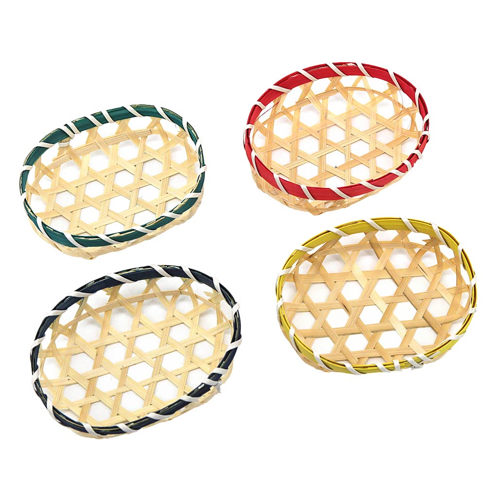 Cesta Vazada de Bambu 12x9cm Playfun - Item Sortido
