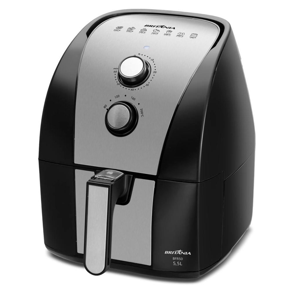 Fritadeira Elétrica Air Fryer Britania BFR51 5,5L Preta - 127V