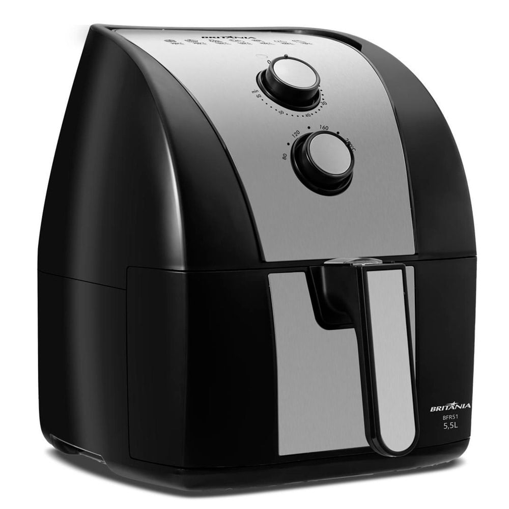 Fritadeira Elétrica Air Fryer Britania BFR51 5,5L Preta - 127V
