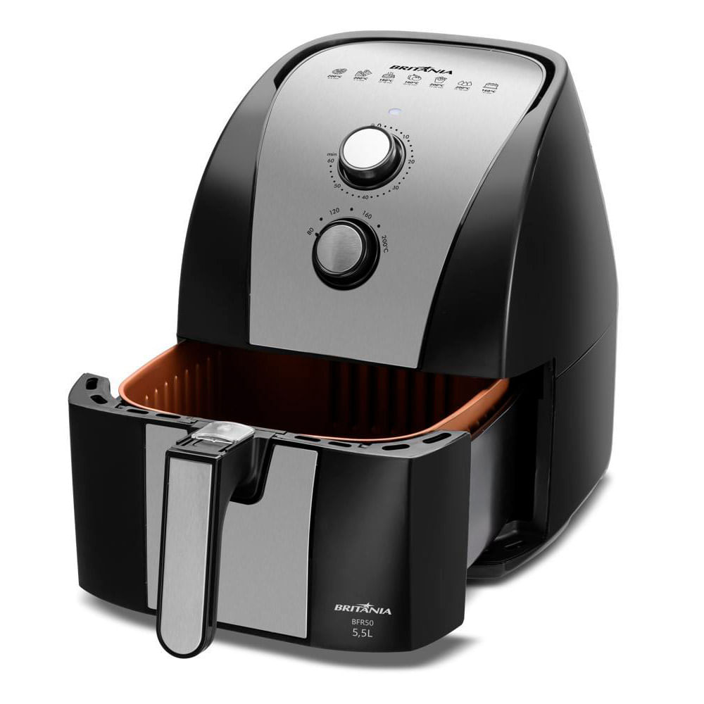 Fritadeira Elétrica Air Fryer Britania BFR51 5,5L Preta - 127V
