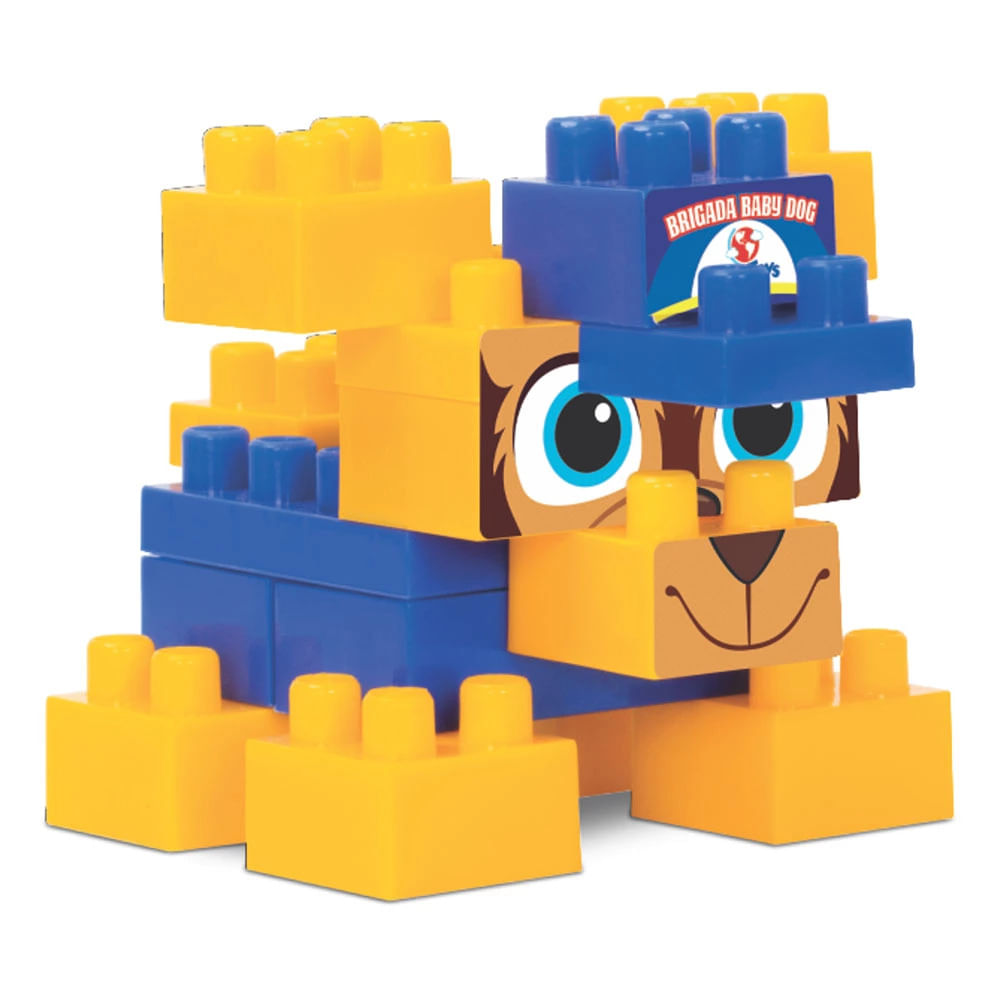 Blocos de Montar Brigada Baby Dog 16 Peças Mercotoys - Item Sortido