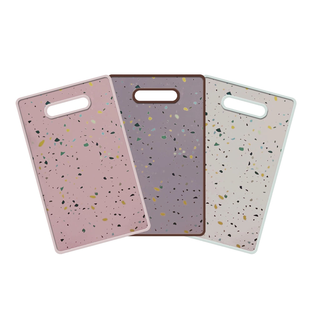 Tábua de Corte Casambiente Terrazo em Plástico 37x23cm - Item Sortido