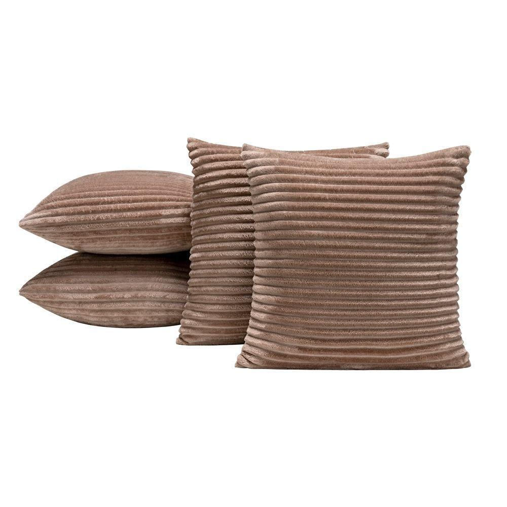 Capas De Almofadas Velvet Bariloche 45x45cm 04 Peças - Caqui - Seleção de Alta Qualidade