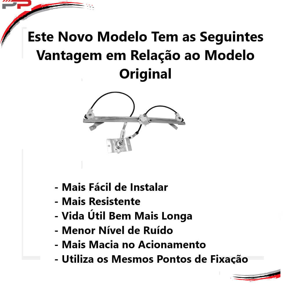 Máquina Do Vidro Mecânica Direita (sistema Cabo) Brasilia