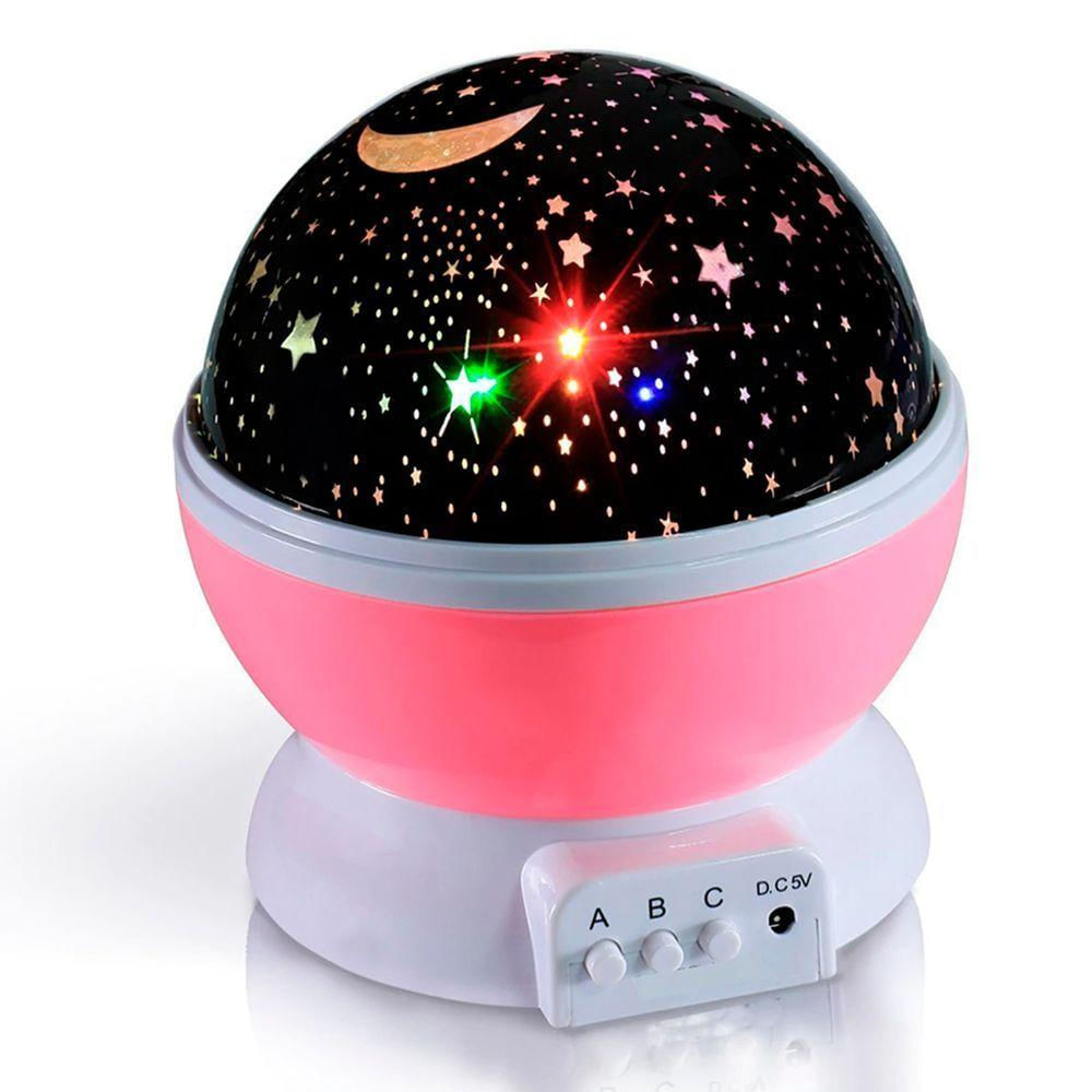 Luminaria Projetor Estrela 360 Galaxy Star Master Rosa