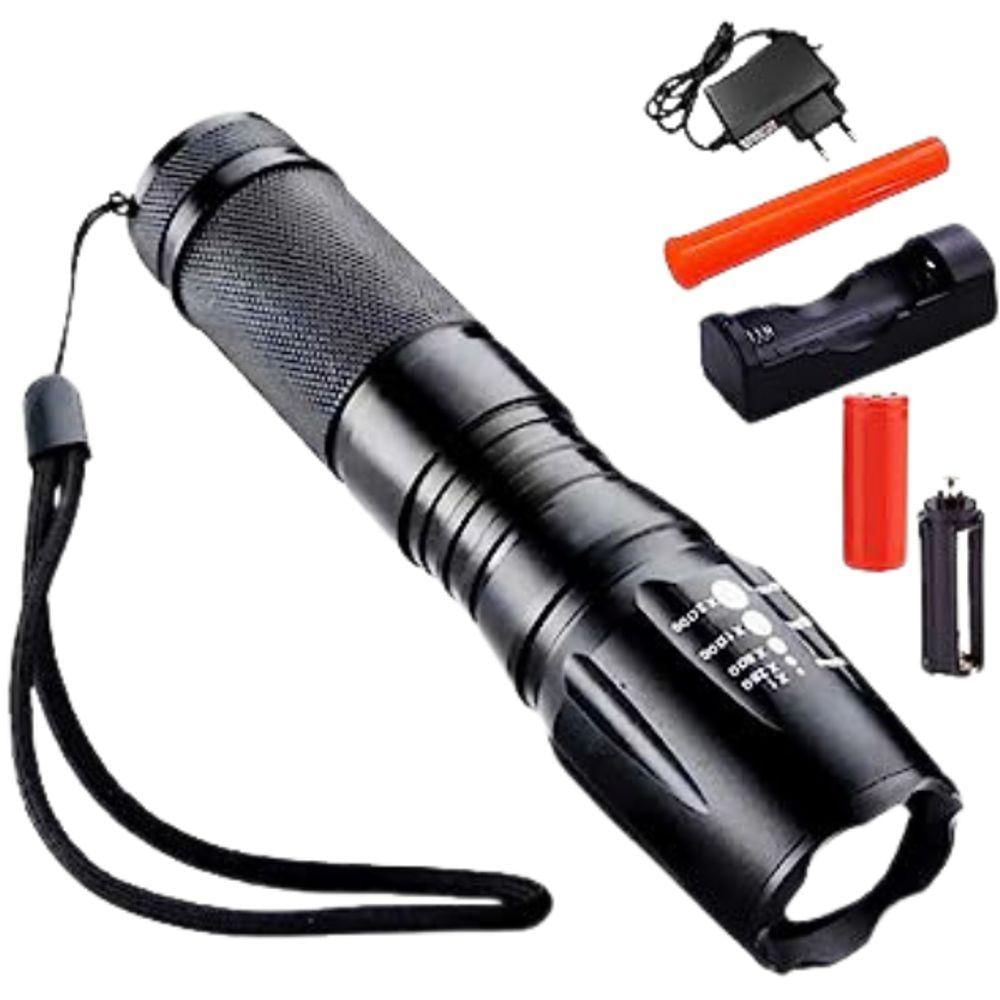 Lanterna Super Forte Tática Militar X900 Recarregável Com Zoom