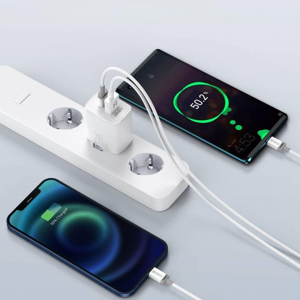 Carregador 20w Turbo Branco Para Samsung S21 Ultra