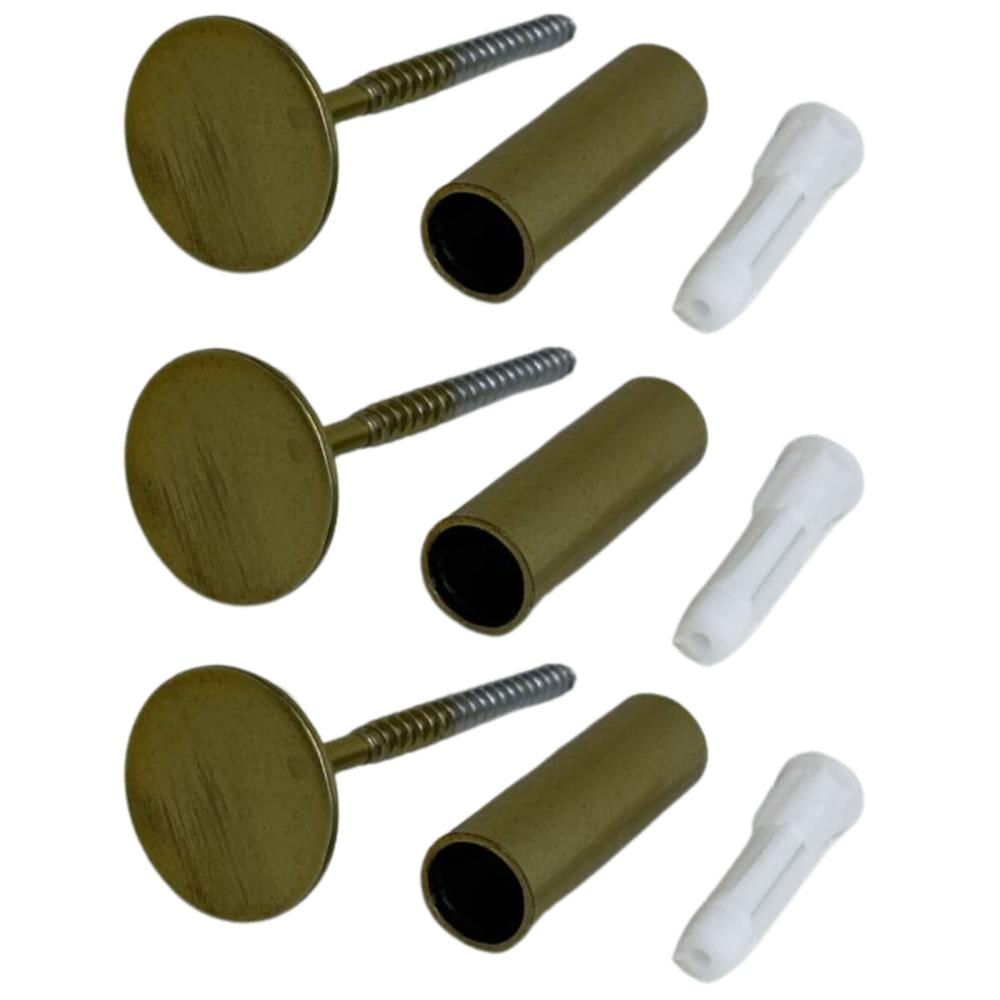 Kit 3 Pinos Metálicos 3cm Dourados Ganchos de Parede Cabideiros Duler Multiuso