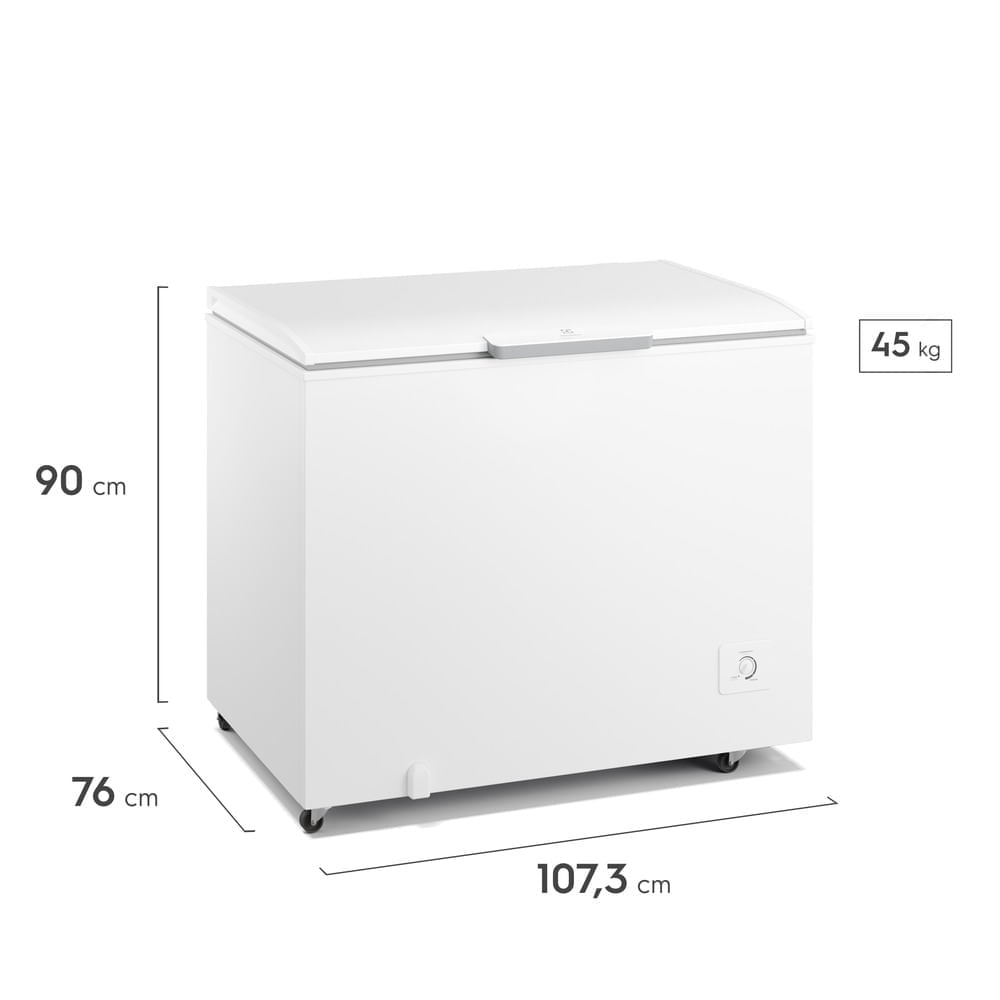 Freezer Horizontal Electrolux Cycle Defrost 314L Inverter Uma Porta (HI330) 127V