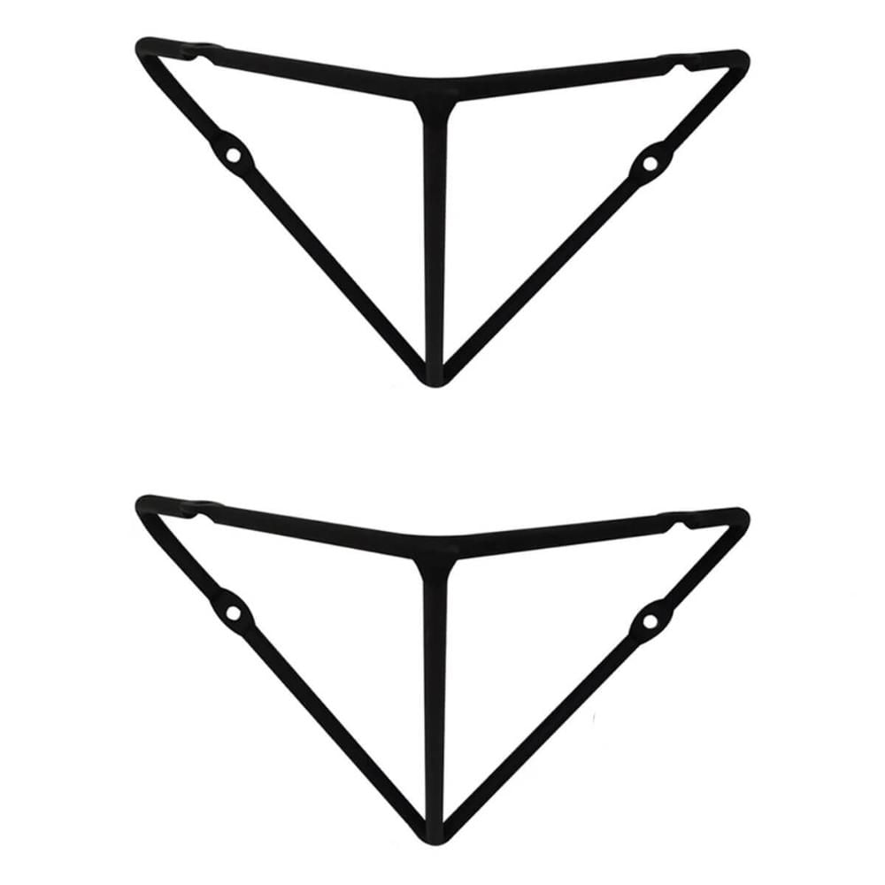Kit 2 Mãos Francesas Triangulares Pequenas Suporte Aramado Industrial Preto Fosco