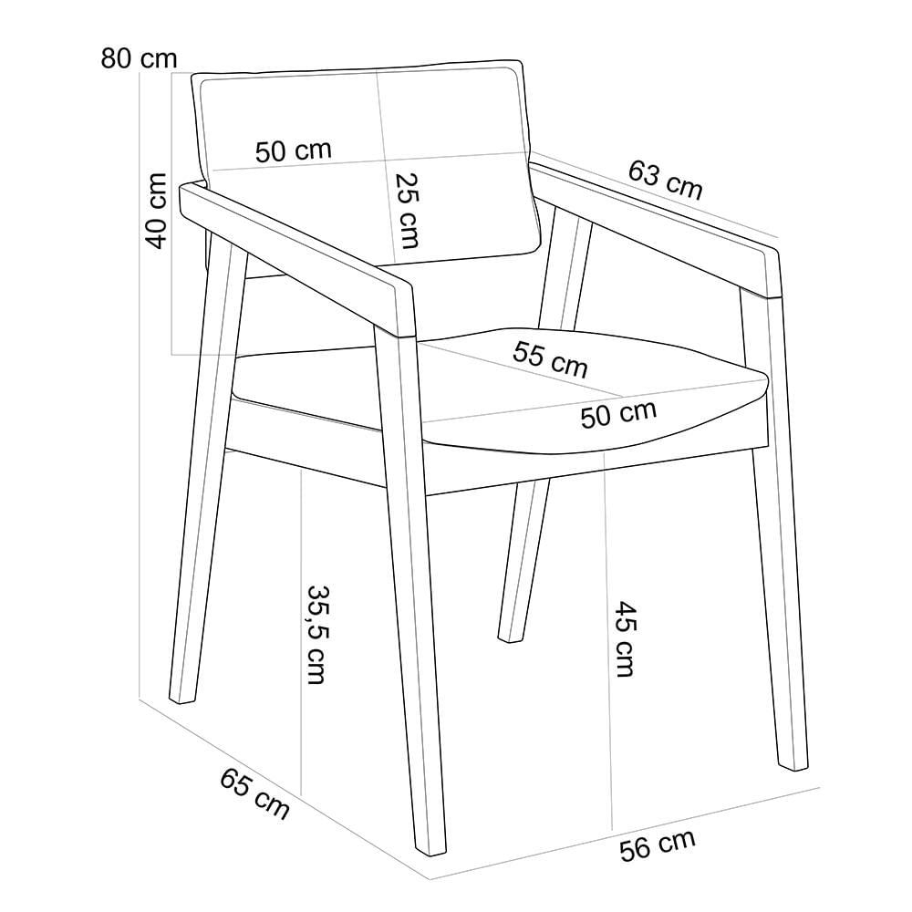 Kit 04 Cadeiras Para Sala de Jantar Estar Living Giorgia B04 Suede Bege - Lyam Decor