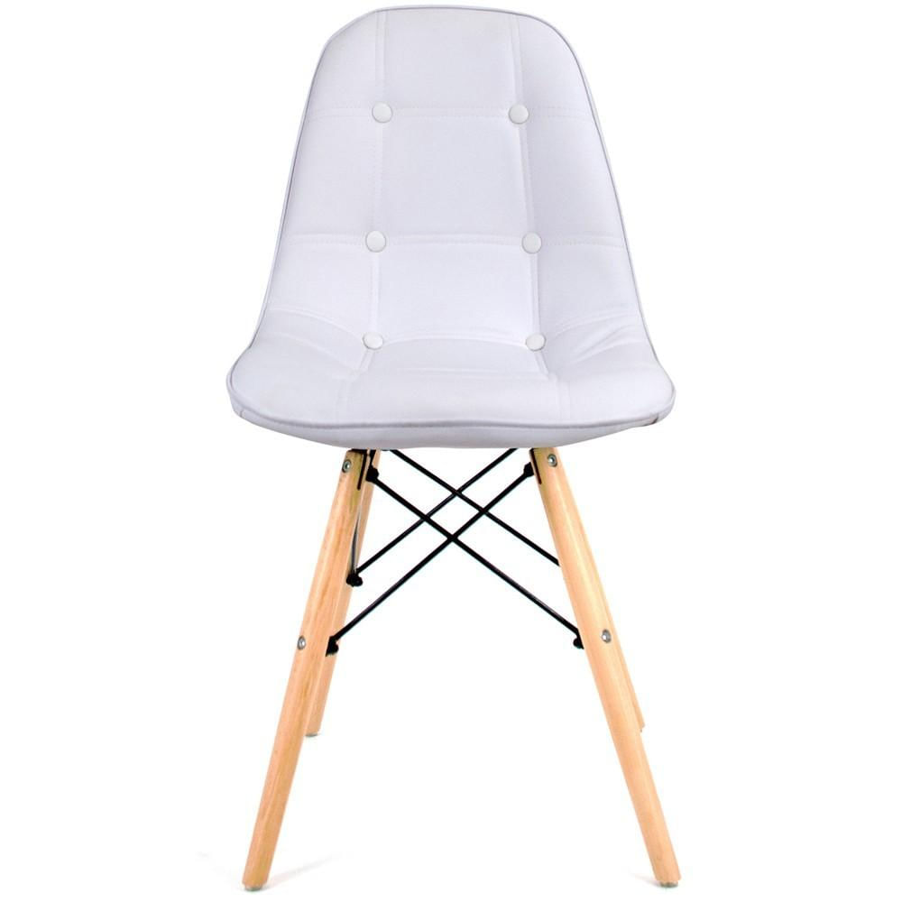 Kit 02 Cadeiras Decorativas Eiffel Charles Eames DSW Botonê E01 Branco - Lyam Decor