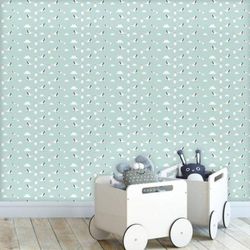 Papel De Parede Infantil Cegonha Bebê