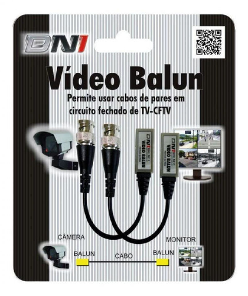 Video Balun Dni 5011 Passivo 180 Graus