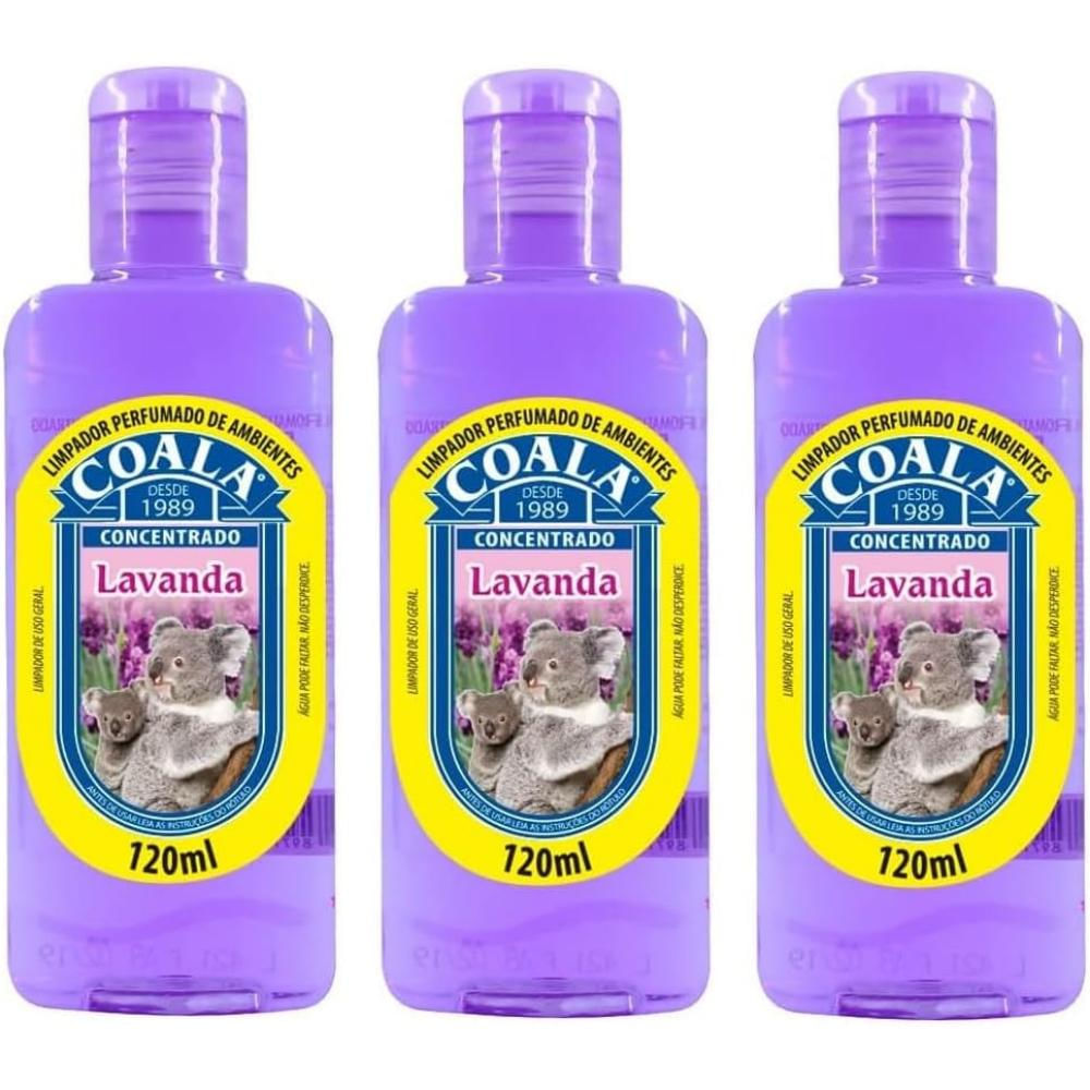 Kit 3 Desinfetante Concentrado de Ambiente Coala Lavanda 120ML