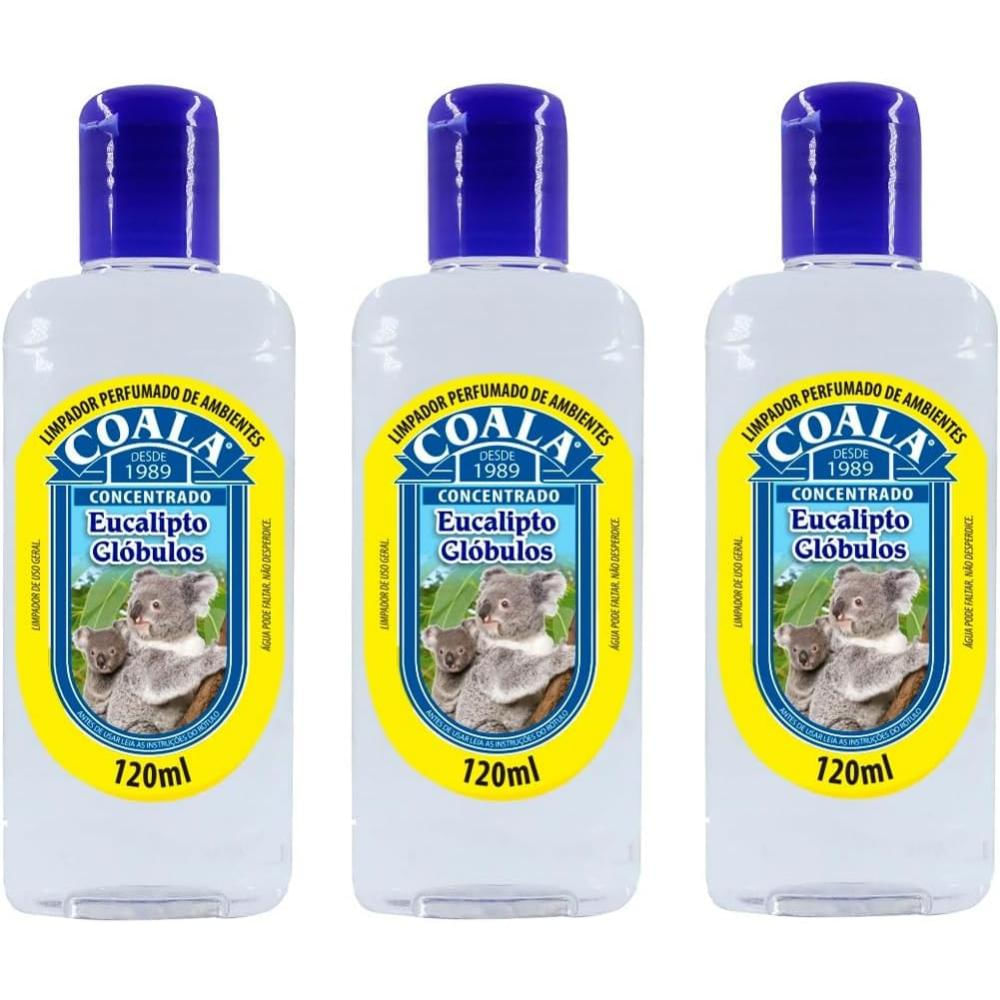 Kit 3 Desinfetante Concentrado de Ambiente Coala Globulos 120ML