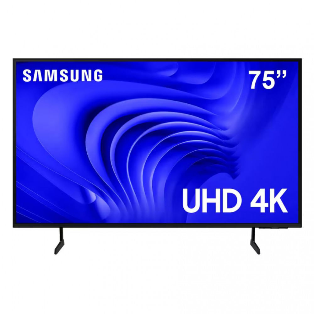 Smart TV 75 Samsung 75DU7700 LED, Processador Crystal 4K, Gaming Hub, AI Energy Mode, Alexa built-in, Wi-Fi, Bluetooth, USB e HDMI